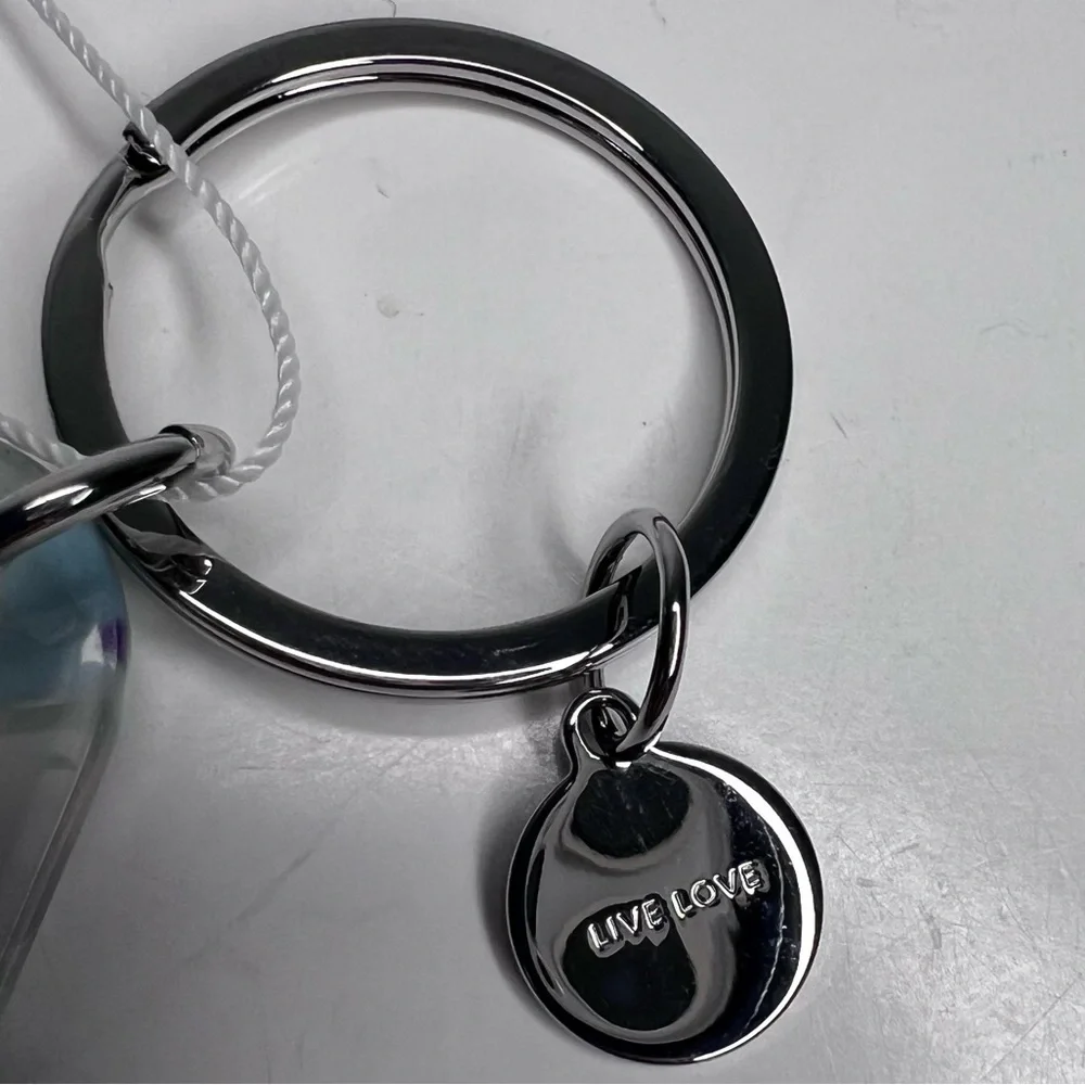 Lululemon Clear Purple Blue Yellow Diamond-Shaped Hotel Keychain New